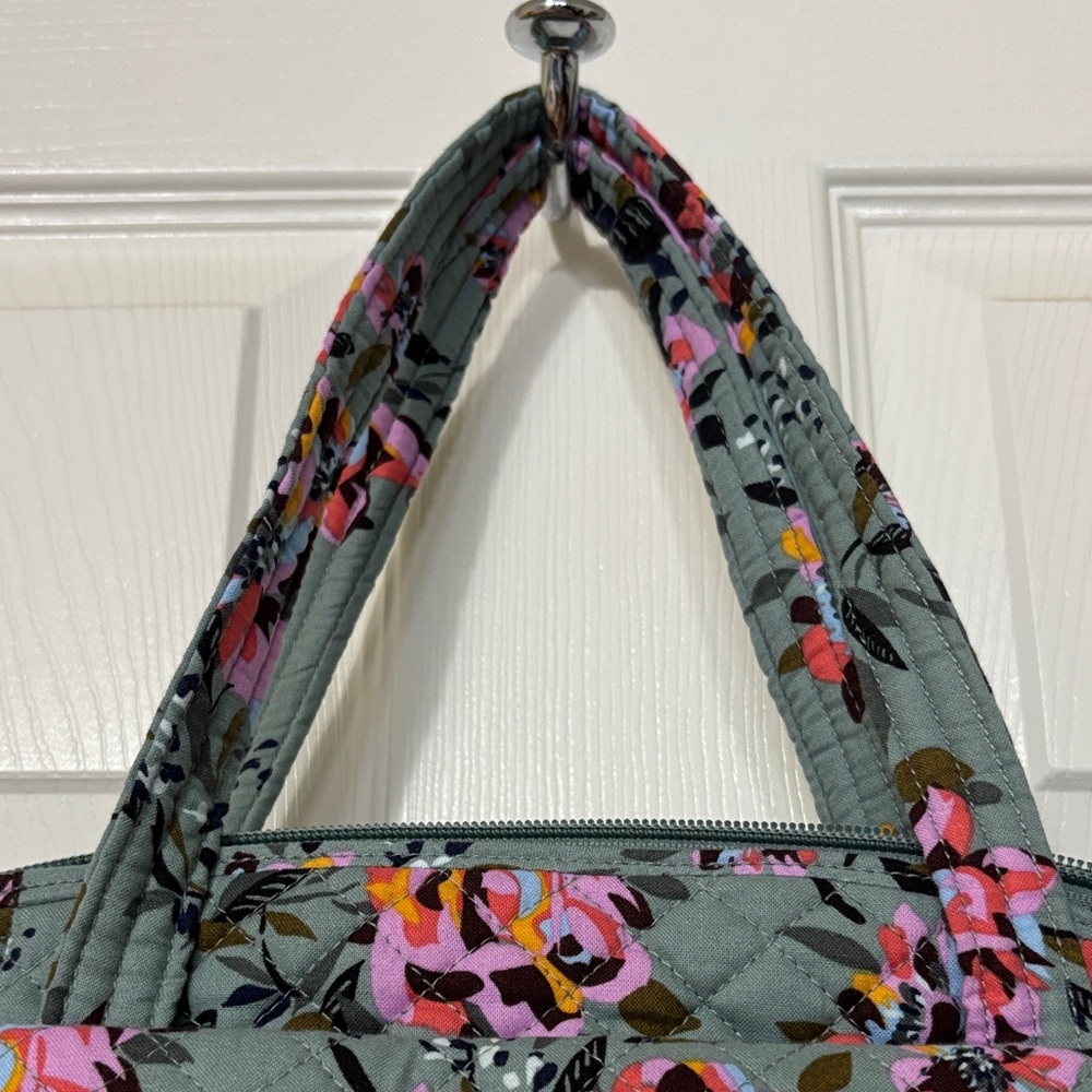 Vera Bradley multi strap satchel in Rosy Outlook. 15”w x 10”h x 4”d - Picture 2 of 10